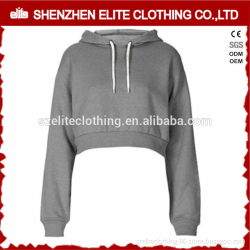 Custom Grey Plain High Quality Hoodies for Girls